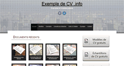 Desktop Screenshot of exempledecv.info