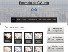 Tablet Screenshot of exempledecv.info